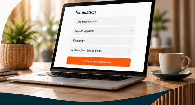 Simulation de tarif sur un ordinateur portable